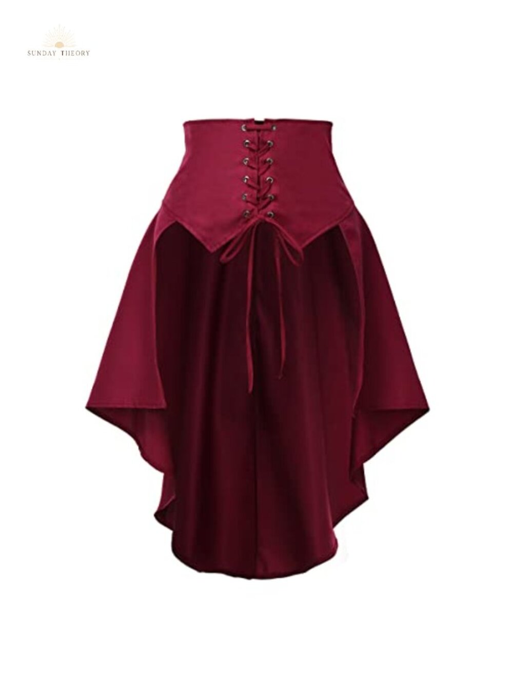 Gothic Steampunk Lace-Up Corset High Low Skirt Renaissance Costume